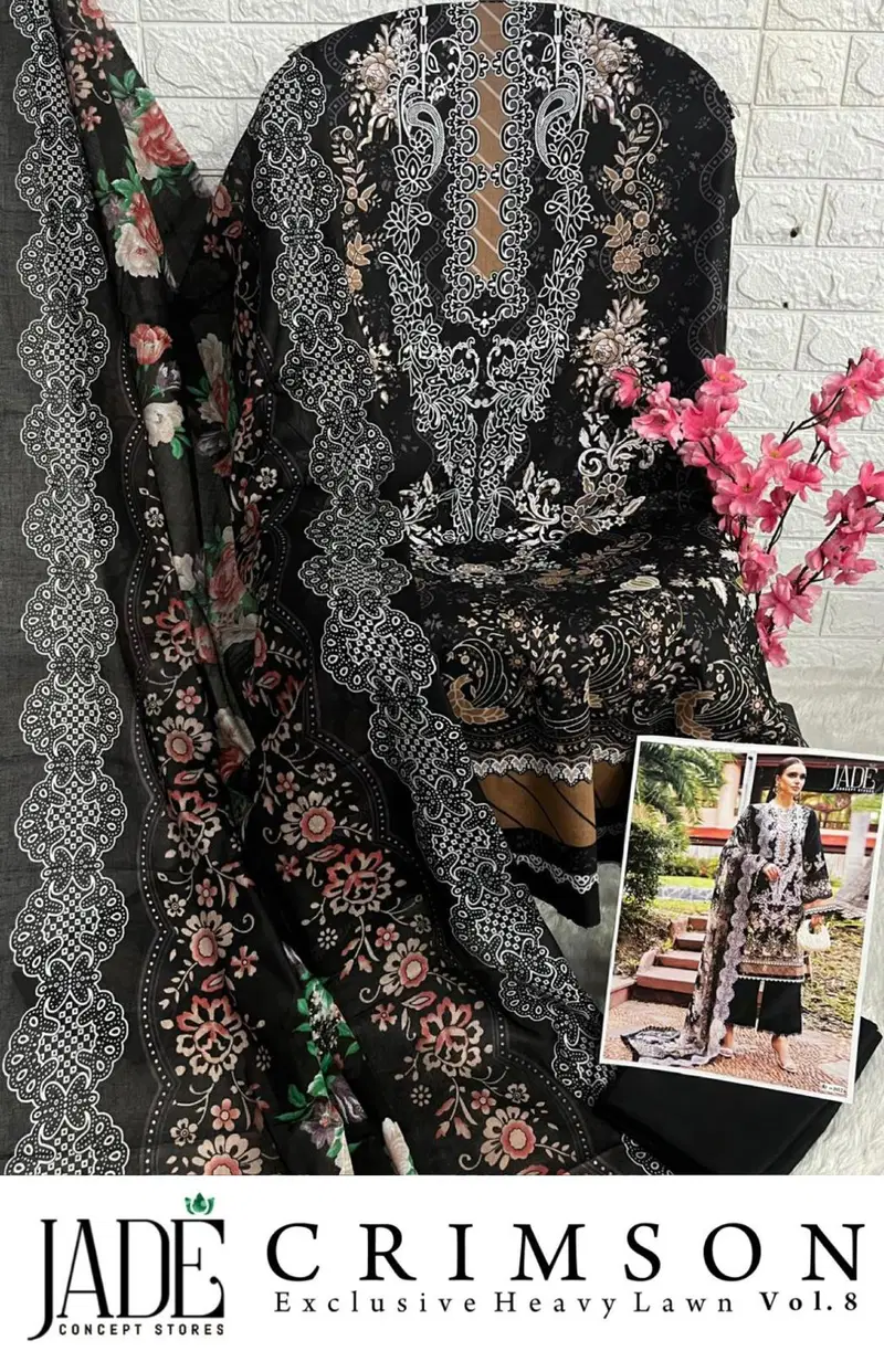 Jade Crimson Vol 8 Exclusive Lawn Pakistani Dress Material Orders In India